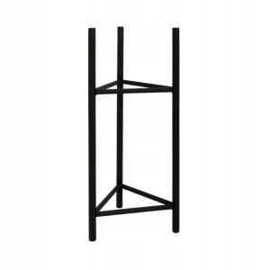Stojak na kwiaty Belfort 18x50 cm metalowy czarny loftowy
