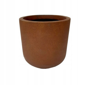 Donica ceramiczna Brick śr.31 cm ruda Tajemniczy Ogród