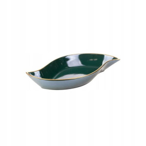 Patera dekoracyjna Amora 31 x 17 x 5 cm zielona