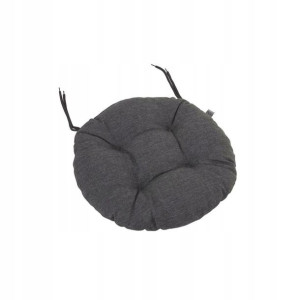 Poduszka na fotel/krzesło okrągła śr.40 cm Parma szara