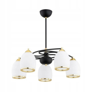 Lampa wisząca Coronel biało-złota 5 x E27 Prezent