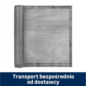 Osłona balkonowa oczkowana 1.5x25 m szara