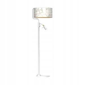 Lampa podłogowa Ziggy biała E27 GU10 Milagro