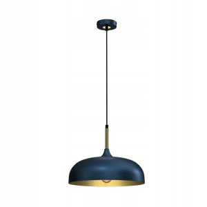 Lampa wisząca Lincoln niebieska E27 Milagro