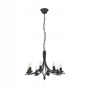 Lampa wisząca Lucy czarna 8 x E14 Lamkur