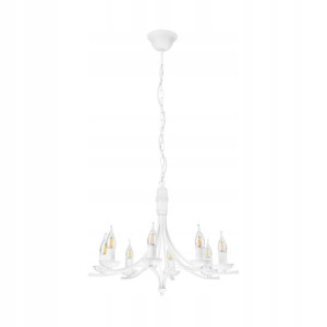 Lampa wisząca Lucy biała 8 x E14 Lamkur