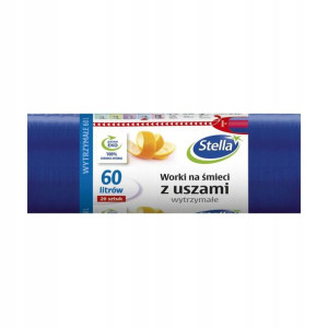 Worki na śmieci 60 l 20 szt. niebieskie Stella