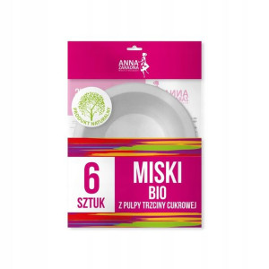Miski z pulpy trzciny cukrowej bio 6 szt. Anna Zaradna