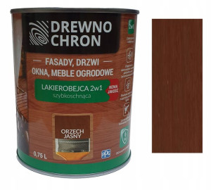 Drewnochron Lakierobejca 2w1 Orzech Jasny 0.75l