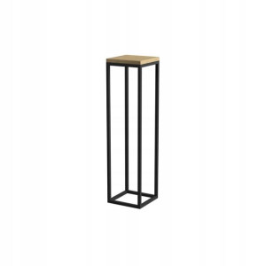 Stojak na kwiaty Laval 20x20x77 cm czarno drewniany loftowy