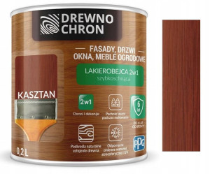 Drewnochron Lakierobejca 2w1 Kasztan 0.2l