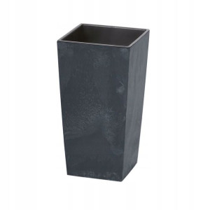 Donica wysoka betonowa Urbi 26,5x26,5cm plastikowa antracyt