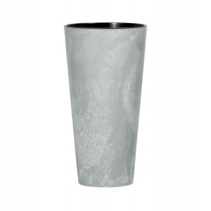 Donica wysoka betonowa Tubus Slim śr.25cm plastikowa szara