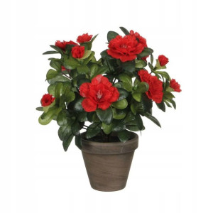 Azaliza sztuczna 27cm czerwona w doniczce