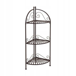 Kwietnik narożny 3 półki 38x26x93 cm metalowy dekoracyjny