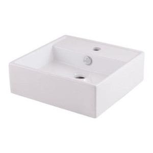 Umywalka nablatowa ceramiczna GoodHome Hendra 38 x 38,5 cm biała