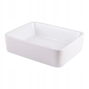Umywalka nablatowa ceramiczna GoodHome Surma 48 x 38 cm biała