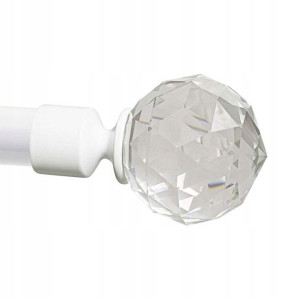 Zakończenie karnisza Cristal 19 mm biały