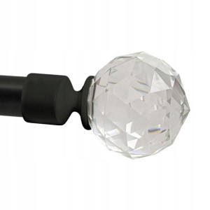 Zakończenie karnisza Cristal 19 mm czarny