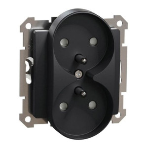 Gniazdo podwójne Schneider Electric Sedna Design&Elements z uziemieniem ant