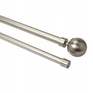 Karnisz regulowany GoodHome Athens podwójny 16/19 mm 120-210 cm kula basic