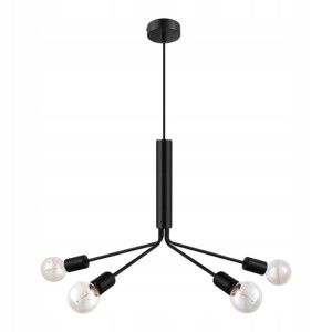 Lampa wisząca Ghlin 4-punktowa E27 czarna matowa