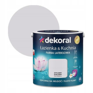 Farba lateksowa Dekoral Łazienka i Kuchnia stylowy stalowy 2,5 l