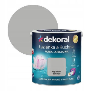 Farba lateksowa Dekoral Łazienka i Kuchnia betonowa dżungla 2,5 l