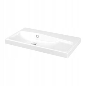 Umywalka konglomeratowa GoodHome Mila 80 cm z syfonem