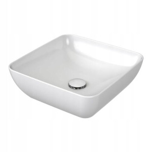 Umywalka nablatowa ceramiczna Ravak Slim S 38 x 38 cm biała