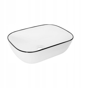Umywalka ceramiczna nablatowa Kronos 45.5 x 32.5 Basaro