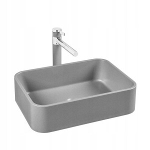 Zestaw bateria i umywalka konglomeratowa nablatowa Cres 50 Axis