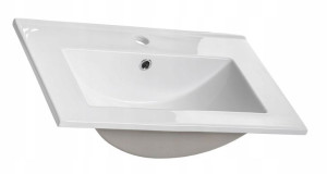 Umywalka Ceramiczna Meblowa Biała 50 Cm Prostokąt