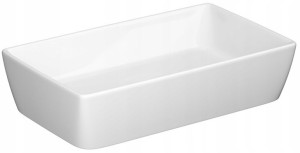 umywalka nablatowa prostokatna biala ceramiczna