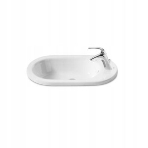 Umywalka ceramiczna wpuszczana w blat Meridian 60 x 34 Z/O Roca