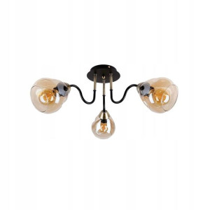 Lampa sufitowa Unica czarno-złota 3 x E27 Candellux