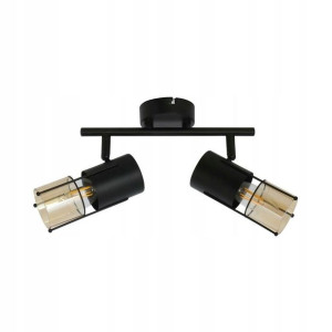 Listwa reflektorowa Scottie czarna 2 x E14 Reality