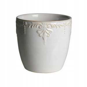 Osłonka na doniczkę ceramiczna kremowa 13,5 cm Silvia