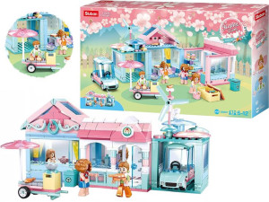 SLUBAN Klocki Domek OGRÓD Grill 410 elementów