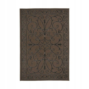 Dywan zewnętrzny Emma ornament brązowy 120 x 160 cm