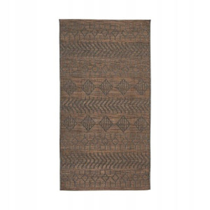 Chodnik dywanowy Malaga aztec juta brązowy 80 x 150 cm
