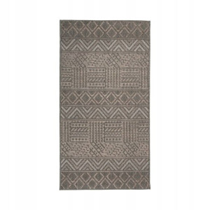 Chodnik dywanowy Malaga aztec szary 80 x 150 cm