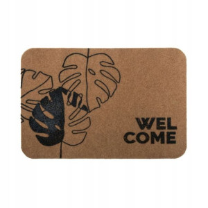 Wycieraczka Coconut Welcom Monstera 80 x 50 cm brązowa