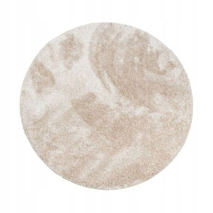 Dywan shaggy Shiny Ivory kremowy okrągły śr. 160 cm