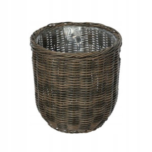 Osłonka kosz technorattanowy 23 cm szaro-brązowy