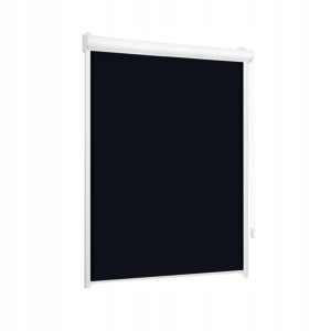 Roleta w kasecie zaciemniająca Silver czarna 66 x 150 cm prawa