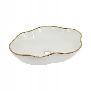 Umywalka ceramiczna nablatowa Pearl 51 Rea