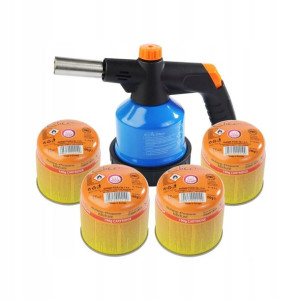 Lampa lutownicza gazowa + 4 naboje 190 g