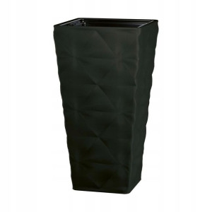 Donica wysoka Diva 30x30 cm czarna Form-Plastic
