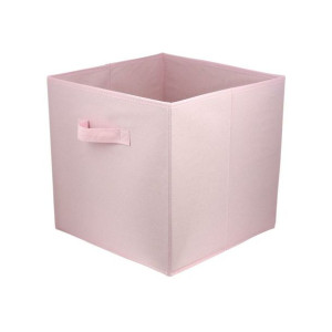 Pudełko tekstylne Spaceo Kub 31 x 31 x 31 cm jasnoróżowe
